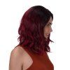 Fluffy Vague Longue Superbe Noir Ombre Vin rouge synthétique Adiors perruque pour les femmes - multicolore 