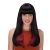 Superbe Lisse Large Noir Ombre Vin rouge synthétique Adiors perruque pour les femmes - multicolore 