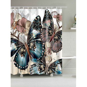 [41% OFF] 2024 Mouldproof Butterfly Print Shower Curtain In COLORMIX ...