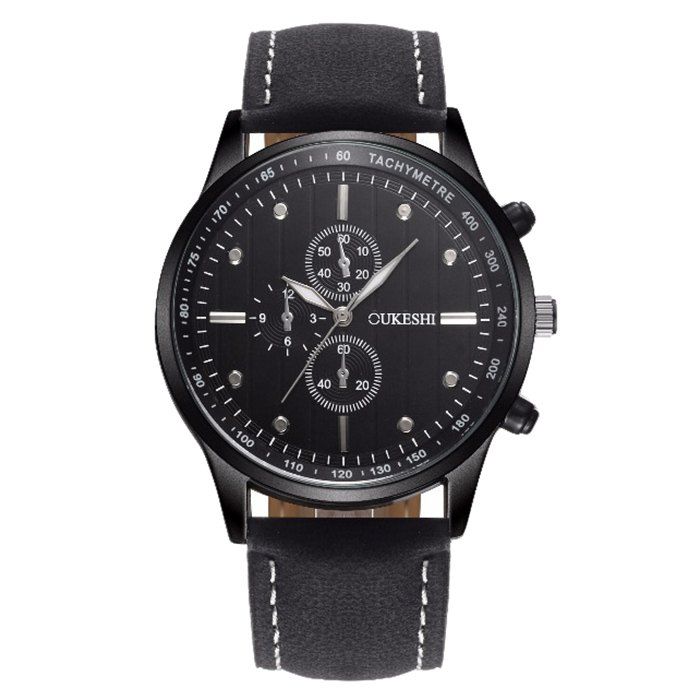 

OUKESHI Tachymeter Quartz Watch, Black