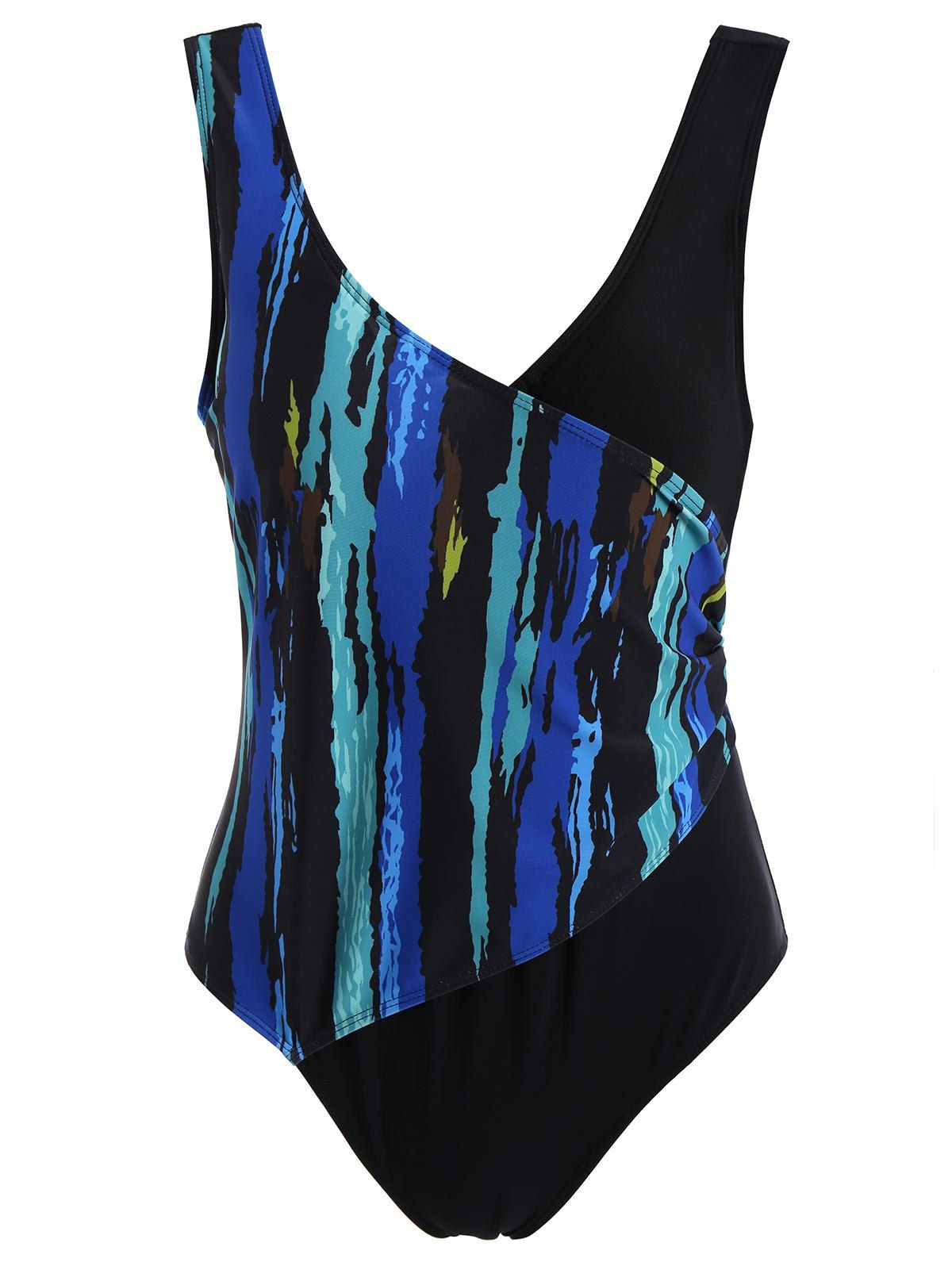 

Print Wire Free Plus Size Swimwear, Black