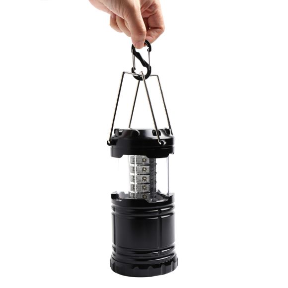 Lampe Portable LED de Camping Pliable - Noir 