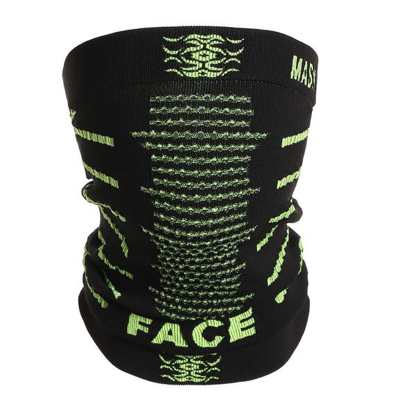 Masque-Visage Coupe-Vent pour Cyclisme en Plein-Air Multifonctions - Noir et Vert 