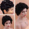 Siv Hair Perruque de Cheveux Humain Capless Courte Bouclée Afro - JET NOIR 01 