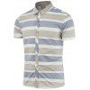 Coupe classique à manches courtes Chemise à rayures - Gris XL