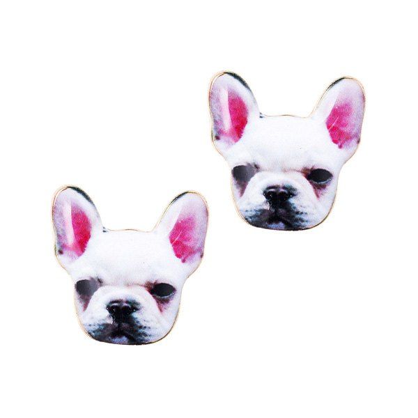 

3D Puppy Earrings, Pink