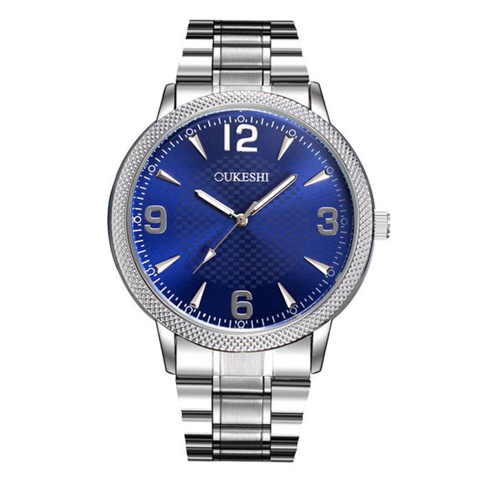 

OUKESHI Steel Strap Quartz Watch, Blue