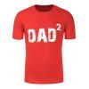 Papa imprimé à manches courtes T-shirt - Rouge L
