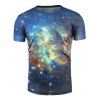 T-shirt Galaxie 3D à Manches Courtes - multicolore 3XL
