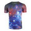 Couleur ras du cou 3D Galaxy bloc T-shirt - multicolore XL