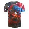 T-shirt Galaxie à Imprimé Coloré 3D - multicolore 2XL