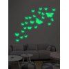 25pcs / Set Papillons lumineux Art Wall Sticker - néon Verte 
