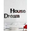 Dream House 3D Creative environnement bricolage Mirrored Wall Sticker - Noir 