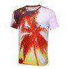 T-shirt manches courtes à imprimé 3D Palm Tree - multicolore XL