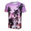 T-shirt Hawaiien à Imprimé Cocotier 3D - multicolore 3XL