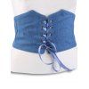 Ceinture à corset en dentelle à manches longues - Bleu clair 