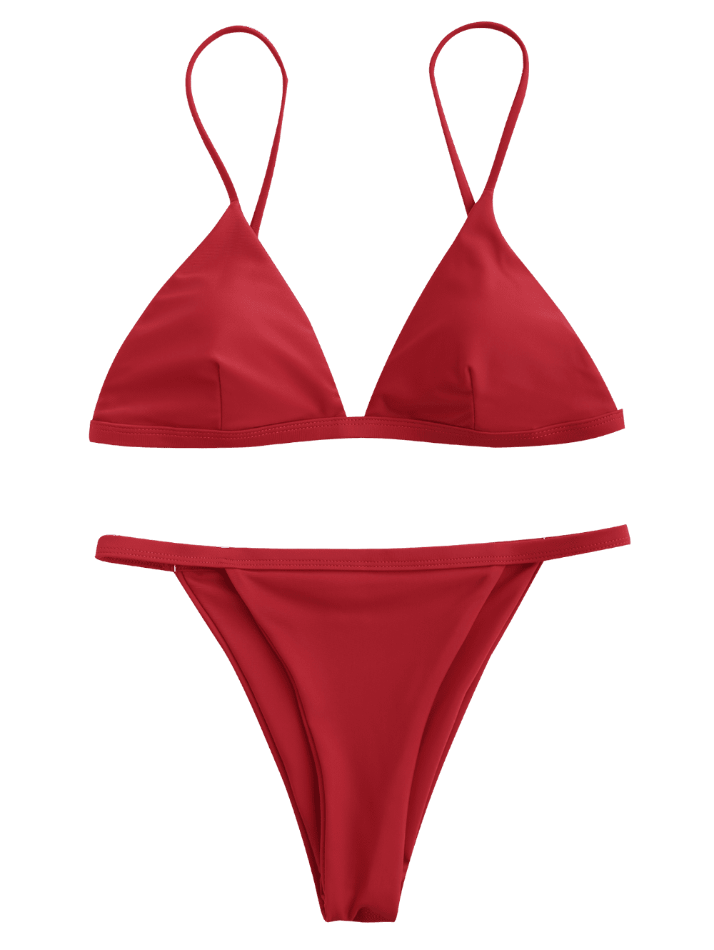 [25% OFF] 2021 Spaghetti Strap Low Waisted Bikini Swimwear In RED ...