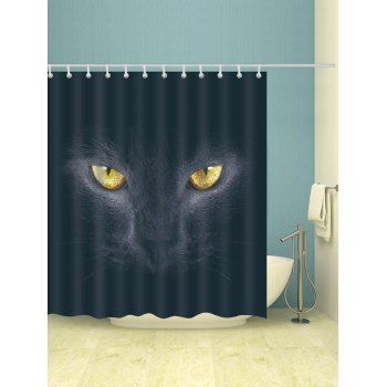 3D Cat Eyes Shower Curtains Bathroom Decoration, BLACK, W INCH L INCH ...