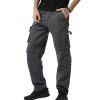 Pantalons de chargement multi-poches à pied droite - Gris 33