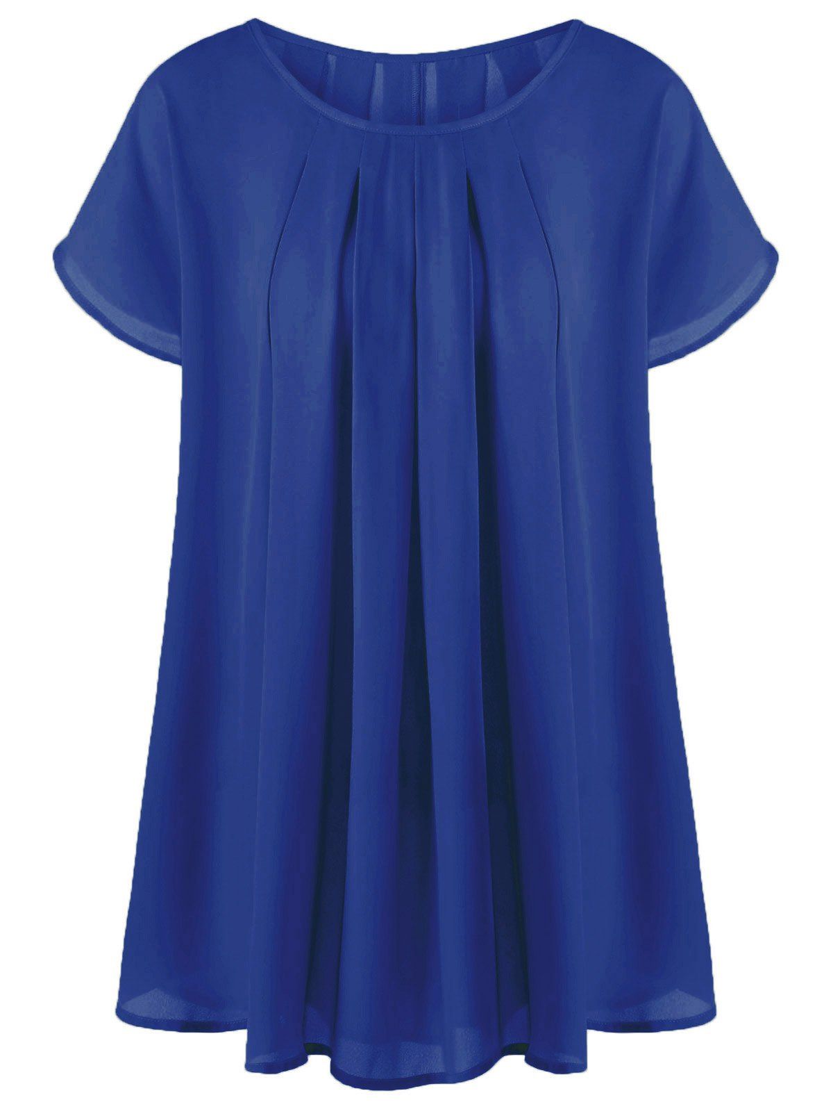 

Plus Size Longline Blouse, Blue