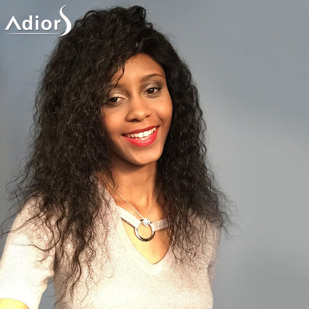 [17 OFF] 2021 Adiors Long Lace Front Shaggy Dry Out Curly Synthetic Wig In BLACK DressLily