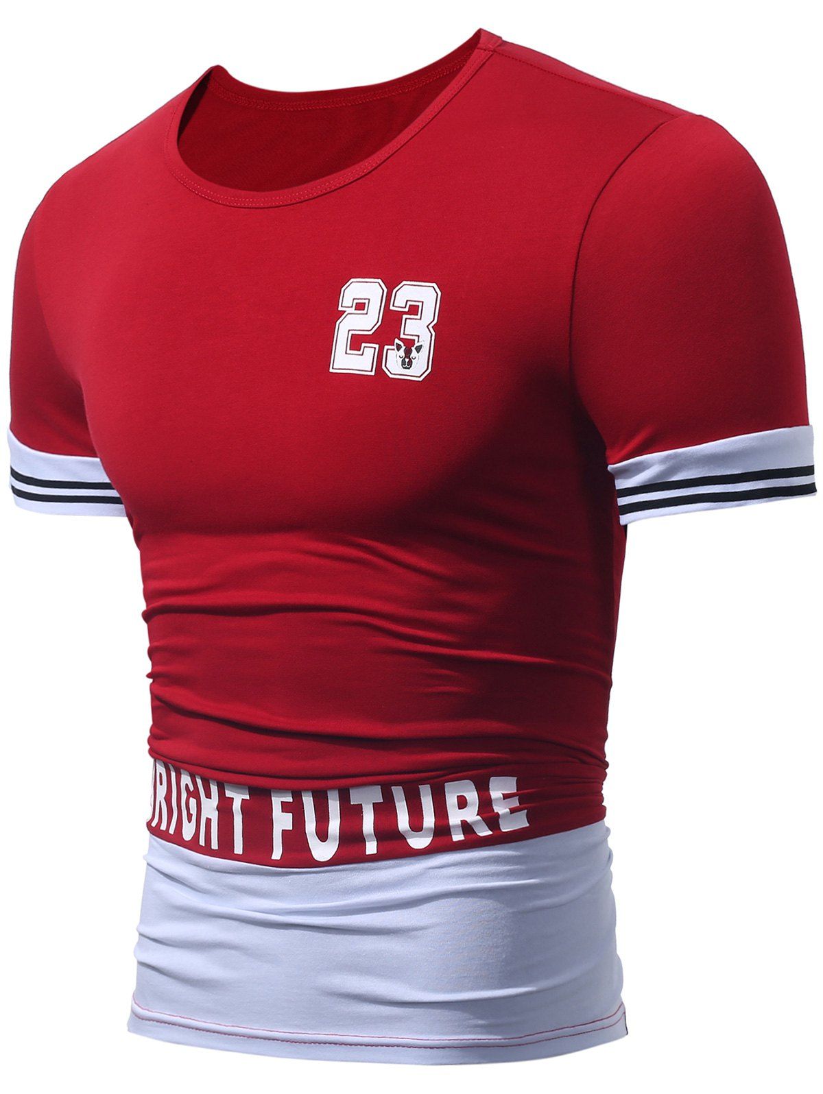 

Color Block 23 Graphic Printed Tee, Red