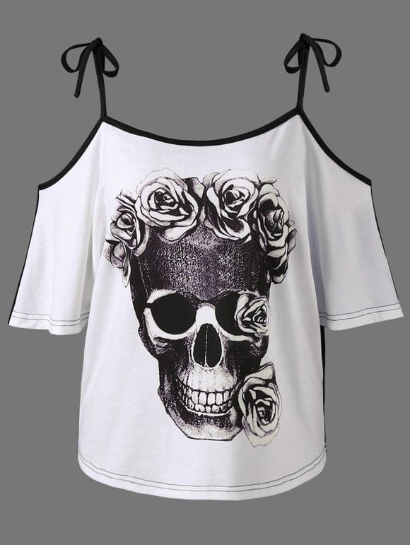 T-shirt à imprimé 3D Skull Skull - Blanc XL