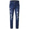 Jeans minces affligés - Bleu profond 31