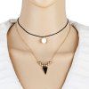 Beads Triangle Sequin Pendant Collier en couches - d'or 
