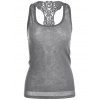 Débardeur à Dos Nageur en Dentelle - Gris ONE SIZE