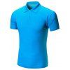 Polo à manches courtes à manches courtes - Bleu L