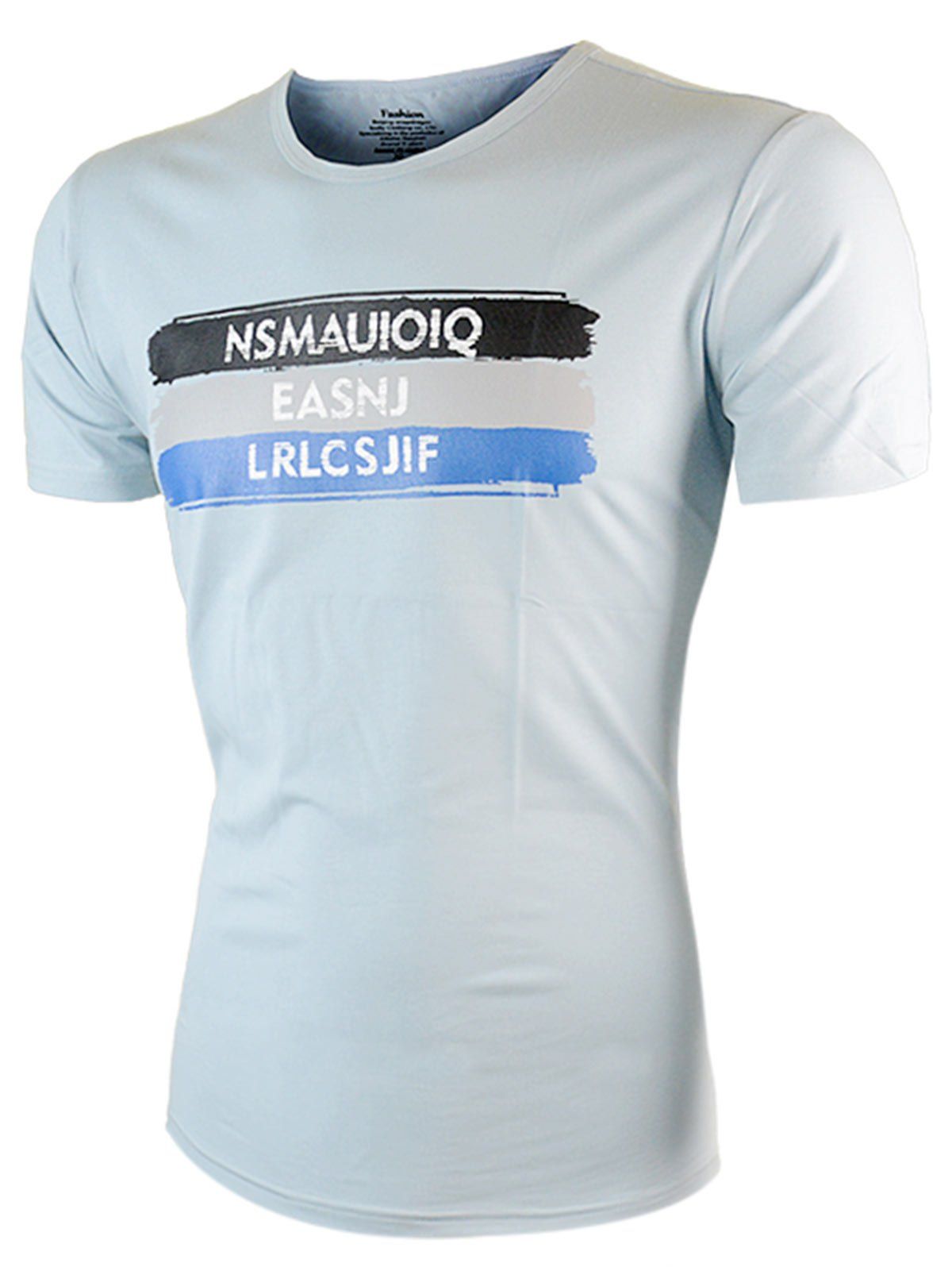 

Short Sleeves Graphic Printed T-Shirt, Light blue