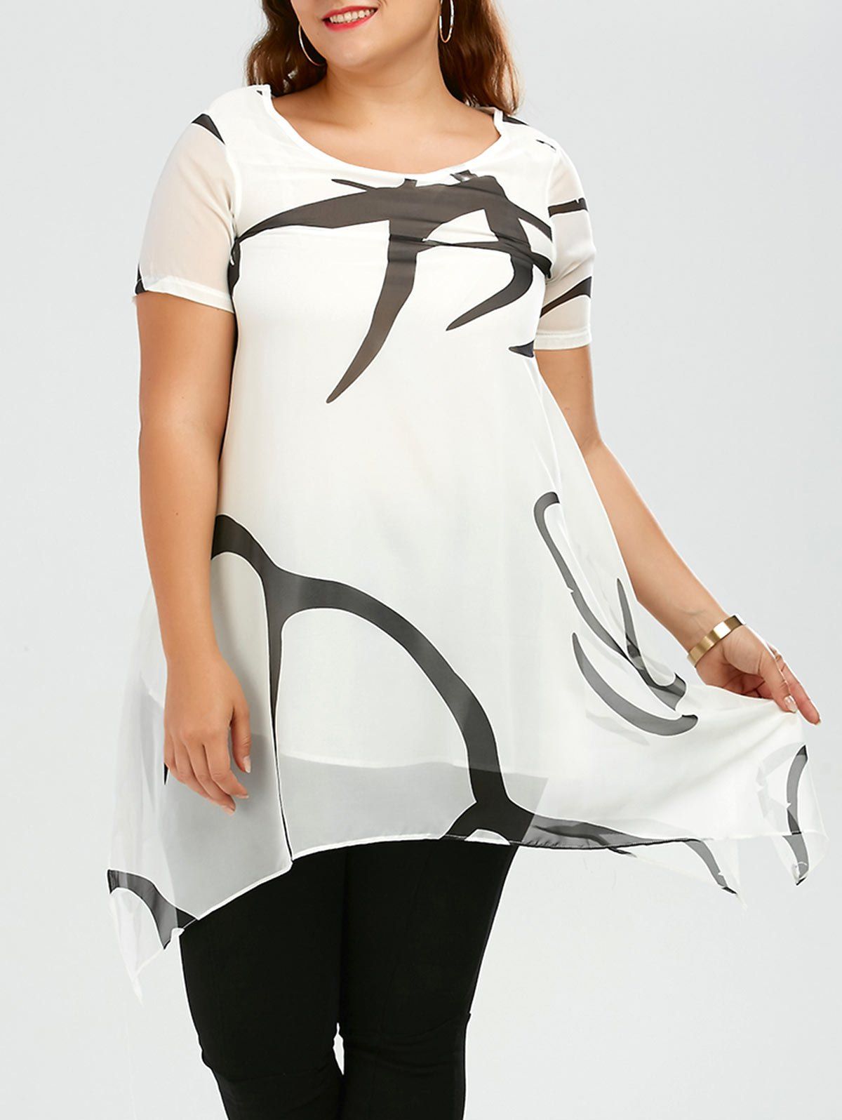 plus size white tunic dress