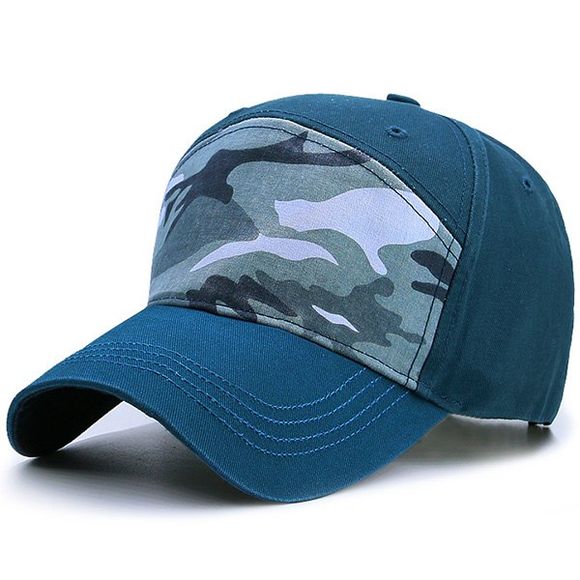 Chapeau de baseball en épingle à camouflage - Bleu profond 