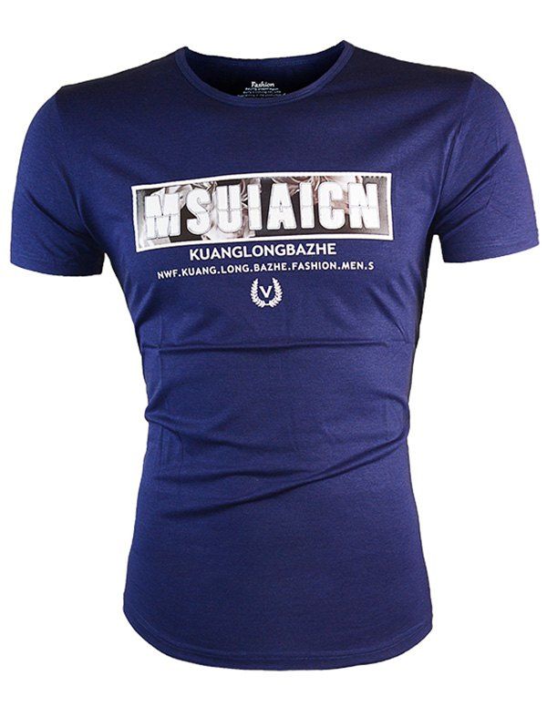 

Short Sleeves Graphics T-Shirt, Cadetblue