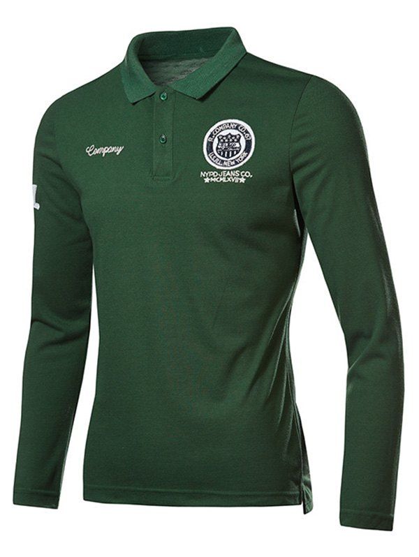 

Embroidered Long Sleeve Tee, Green