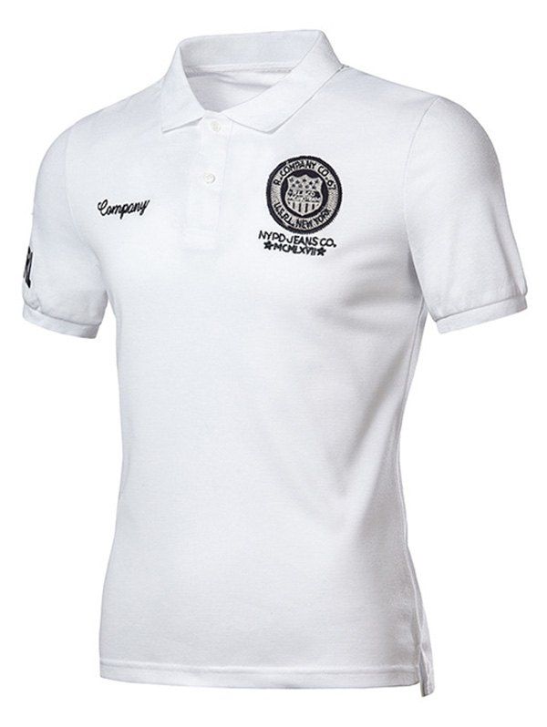

Embroidered Patched T Shirt, White