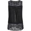Chemisier à lacets en coton sans manches - Noir M