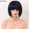 Siv Hair Straight Epais Bob Full Bang Perruque de cheveux humains - JET NOIR 01 