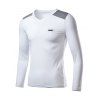 Stripe Print Long Sleeve V Neck T-Shirt - Blanc 3XL