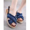 Sandales à bretelle en dentelle - Bleu 39