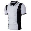 T-shirt Contrastante à Rayures - Blanc XL