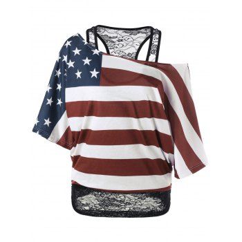 american flag collared shirt