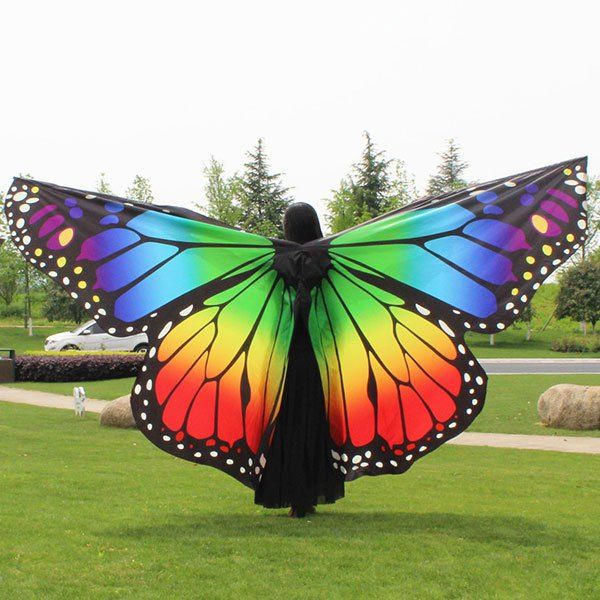 

Water Resistant Butterfly Wing Cape Chiffon Pashmina, Colorful