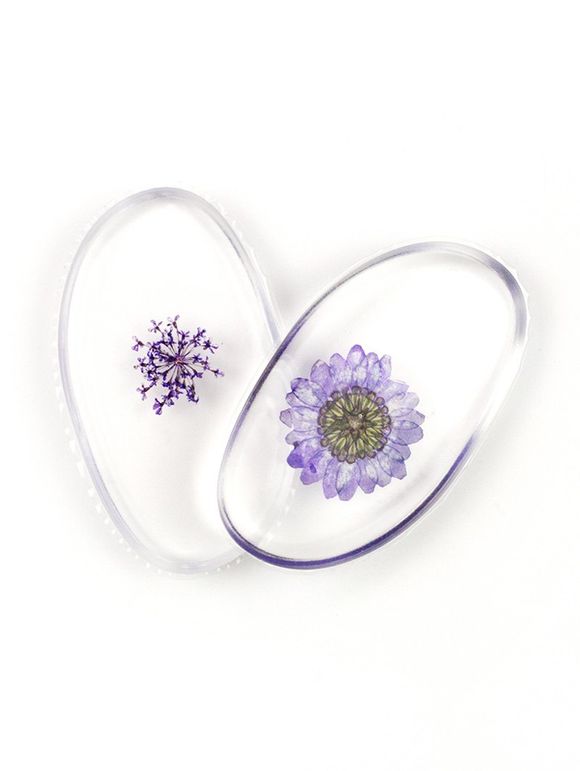 Éponges de maquillage en silicone à fleurs séchées de SIXPLUS - Violet clair 