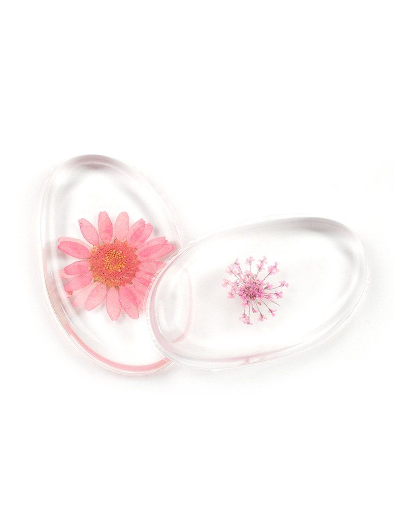 

SIXPLUS Dried Flower Embedded Silicone Makeup Sponges, Pink