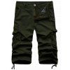 Zipper Fly Army Cargo Shorts - Vert Armée 34