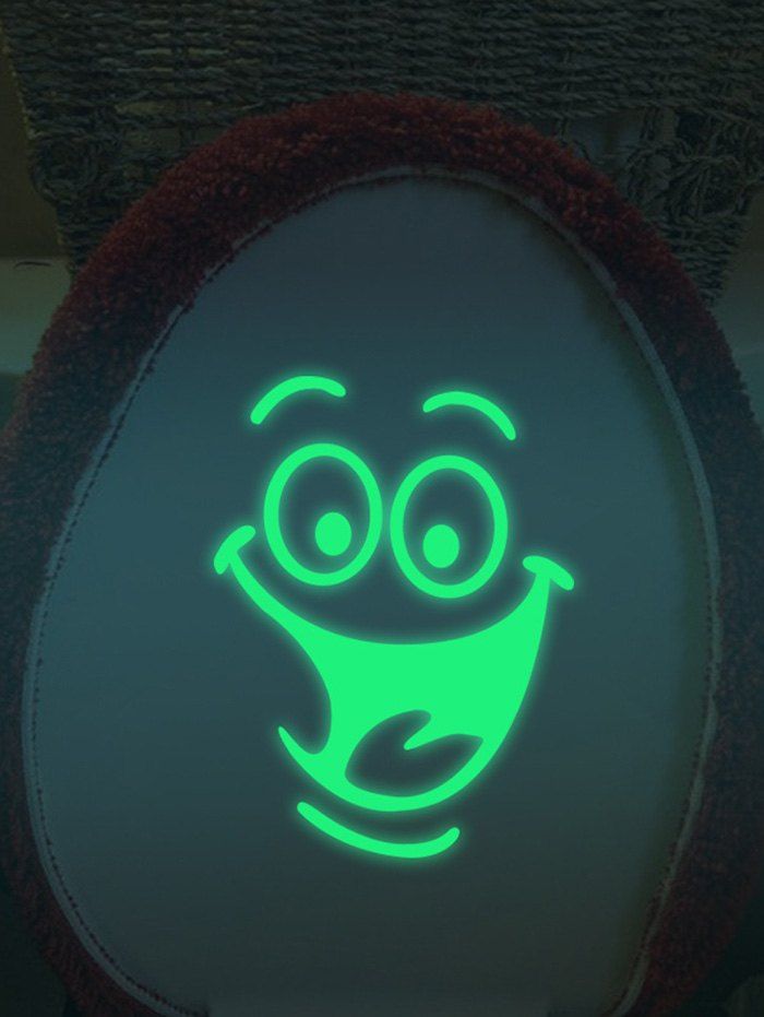 

Toilet Bathroom Noctilucous Wall Art Sticker, Neon green