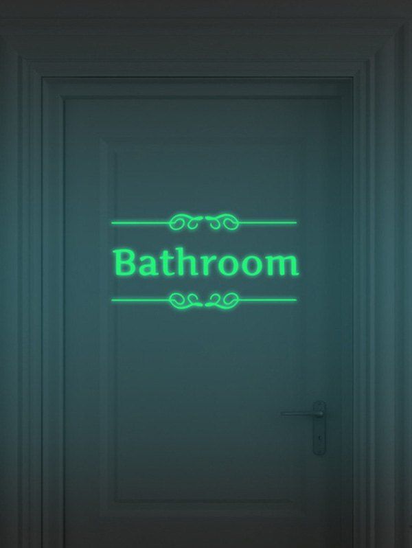 

Bathroom Toilet Noctilucence Wall Sticker, Neon green