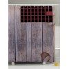 Rideau de douche en bois serti de porte a bois - Gris W59 INCH * L71 INCH
